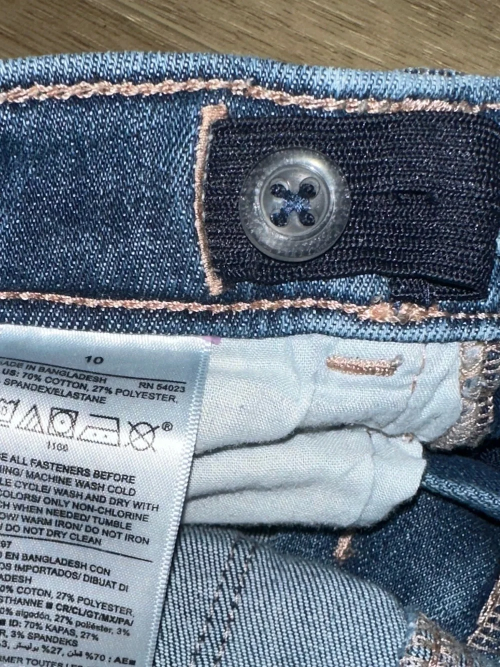 Old Navy Girls Distressed Blue Skinny Jeans